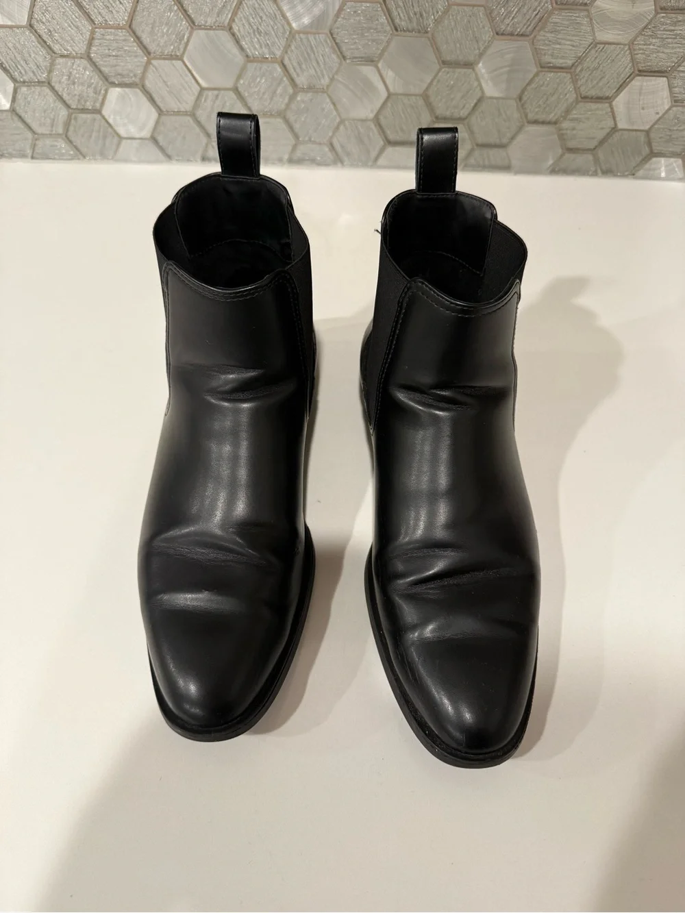 Zara Black Leather Chukka Boots